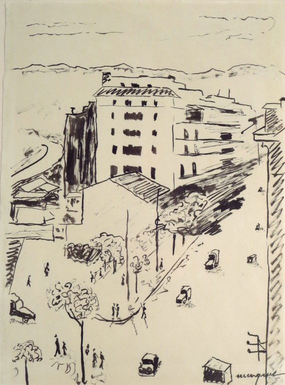 Albert Marquet, "The Street", ink wash (1 of 7)