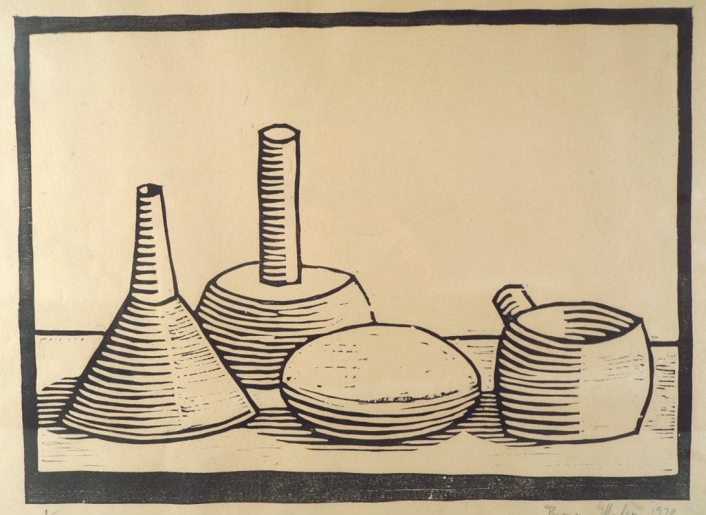 Bryan Illsley, Still Life, linocut (1 of 7)
