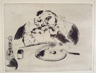 Marc Chagall, Three Etchings from "Dead Souls" (1 of 10)