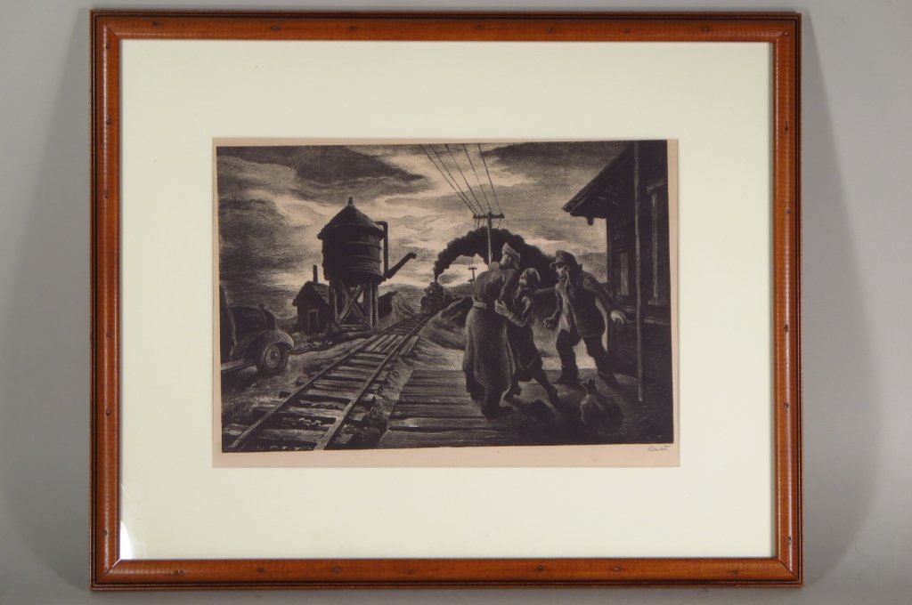 Thomas Hart Benton, "Morning Train", lithograph (1 of 4)