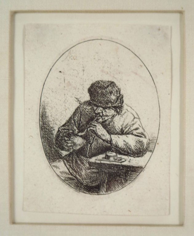 Adriaen Jansz van Ostade, Two Etchings, 17th c (1 of 9)
