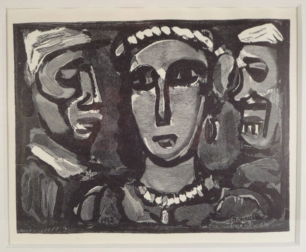 Georges Rouault, "Les Visages", woodcut (1 of 7)