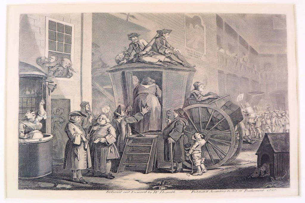 William Hogarth, Satirical Print etching engraving (1 of 7)