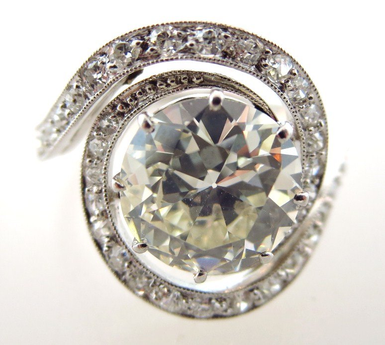 Old European Round Cut Diamond 18K Ring (1 of 6)