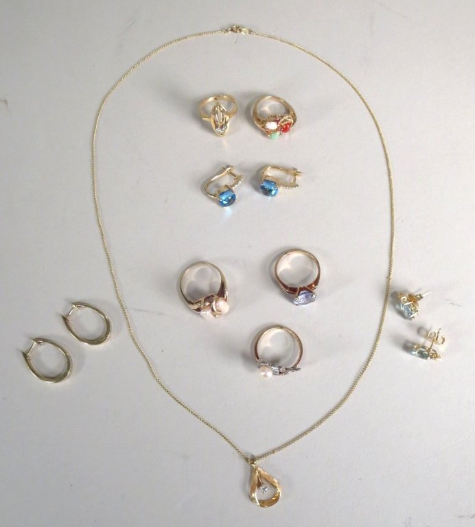 14K and 10K Gold Earrings and Rings (1 of 9)