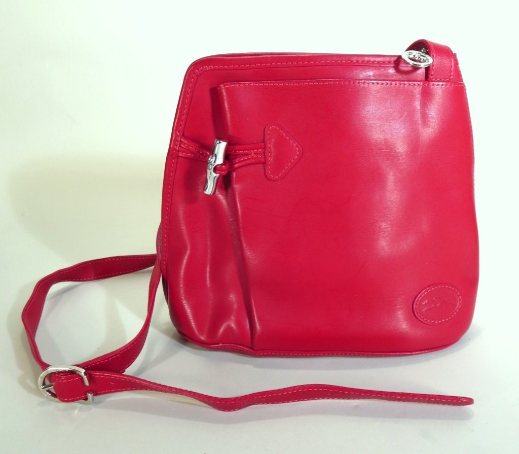 Longchamp Red Leather Cross Body Bag (1 of 7)