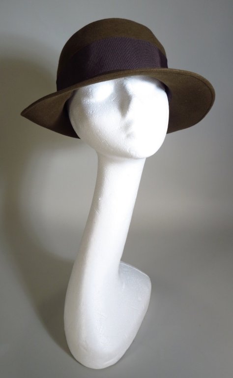 Chanel Olive Green Wool Felt Hat (1 of 7)