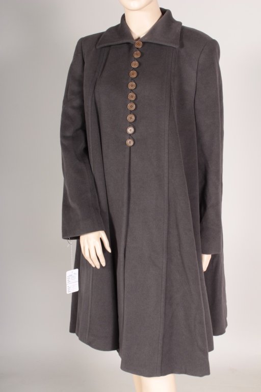 Giorgio Armani Grey Wool Swing Coat (1 of 6)