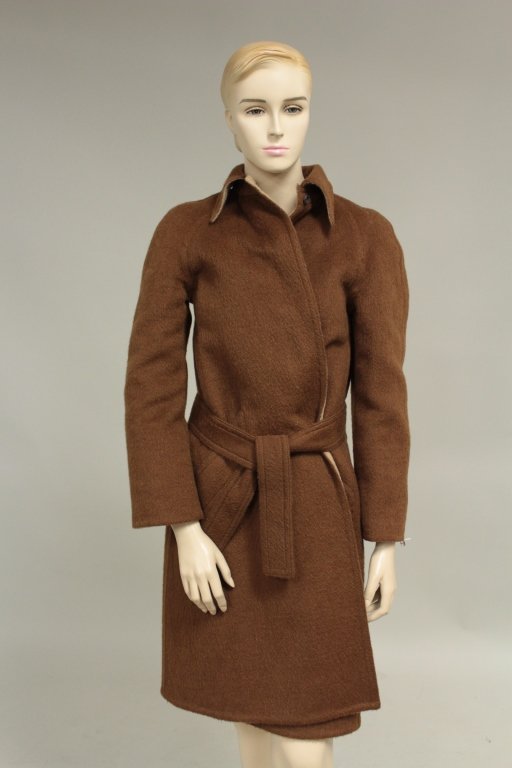 Brown Mohair Hermes Coat for Bonwit's (1 of 5)