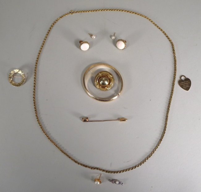 Group 14K & 18K Gold Jewelry, Tiffany etc. (1 of 1)
