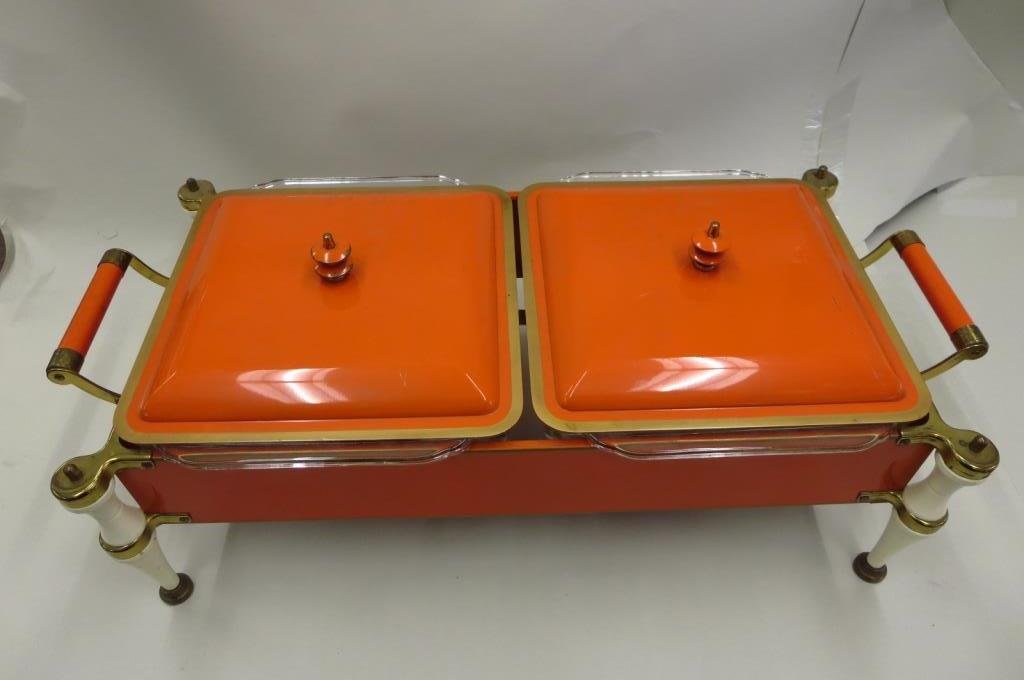 Vintage Fire King Double Chaffing Warmer Dish (1 of 3)