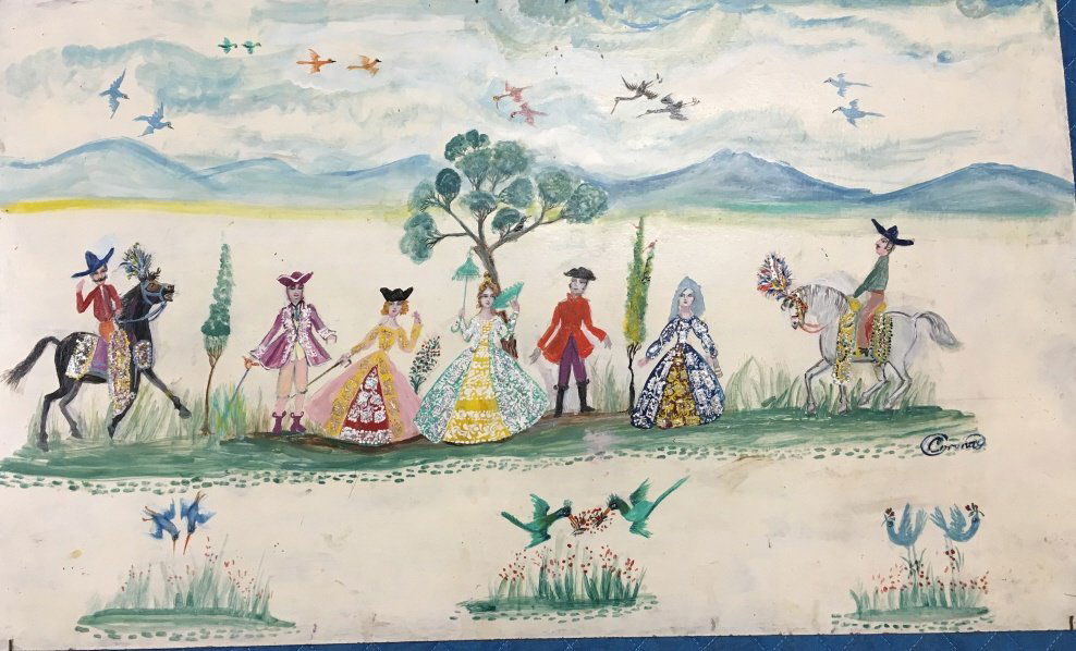 S. Corona, Mex.-Am., 1895-1990, Mexican Fete, oil (1 of 6)