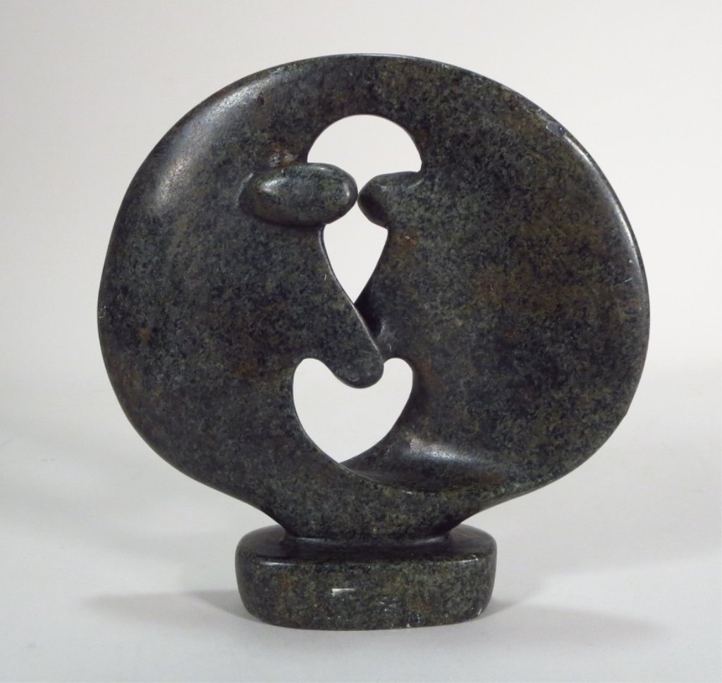 Contemporary Inuit Sculpture, 20th C.,: Contemporary Inuit Sculpture, NW Coast, North America, Two Figures Dancing, Soapstone. (LCA8200)(LCA8200) Measurements: 7 H x 6.5 W Condition: In good condition. Property Title: From a Private Collect
