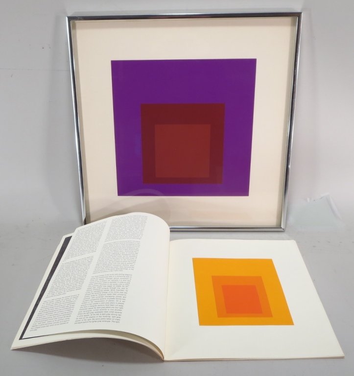 5 Josef Albers Prints: 5 Josef Albens 1888-1976 American prints. "Aura", "Arctic Bloom", Porta Negra", Reserved and "Palarial". Purchased from Ives Silman Sullivan in New Haven, Ct. includes 1971 exhibition booklet from The