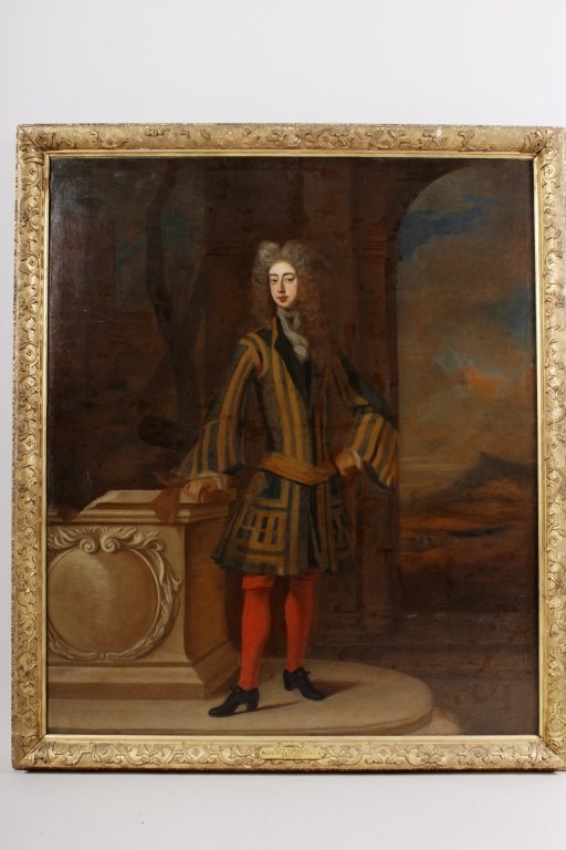 British Sch.,18th/19th c., John Manners, O/C: British School,, L 18th-E.19th C., Portrait of John Manners, 2nd Duke of Rutland, o/c(JGRA8119) Low Estimate: 800 High Estimate: 1000 Measurements: 46 x 39, framed 51 x 44 Condition: Craquelure, repai