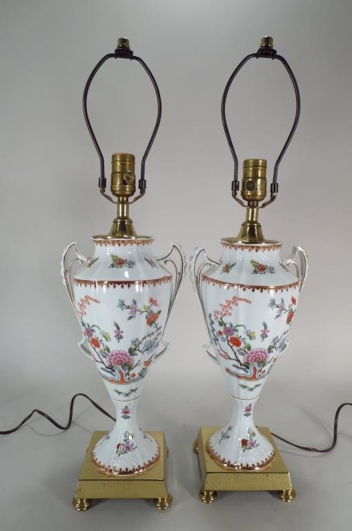 Pair of Porcelain Vases as Table Lamps (1 of 3)