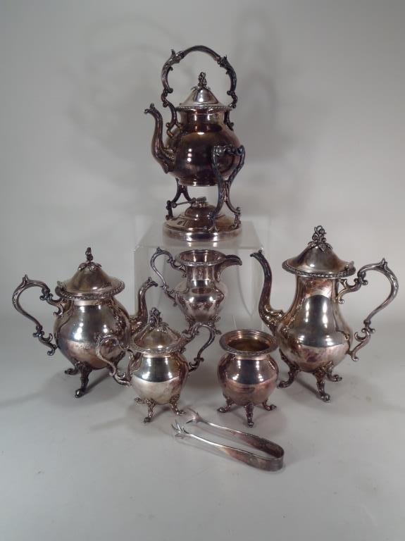 Group of Silverplate on Copper Tea/ Coffee Service (1 of 4)