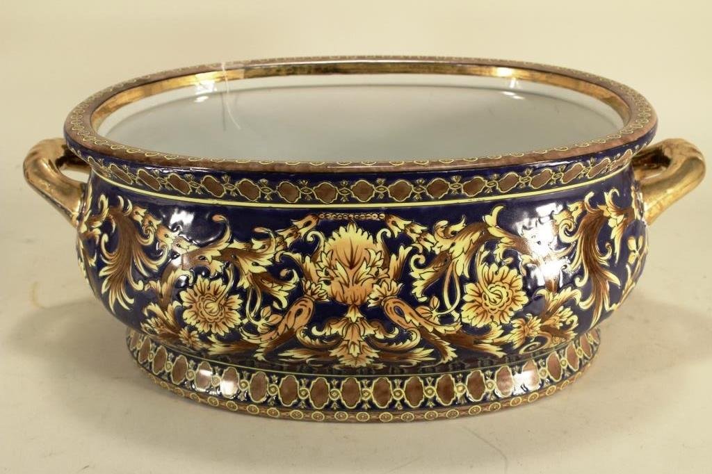 Polychrome Decorated Foot Bath (1 of 3)