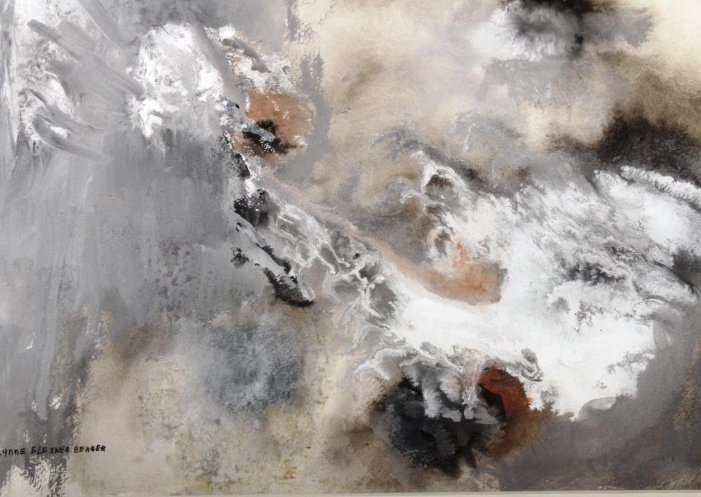 L.F. Berger, Am., mid 20th C., Abstract (1 of 3)