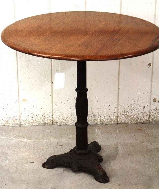 Oak Table with Iron Base (1 of 2)