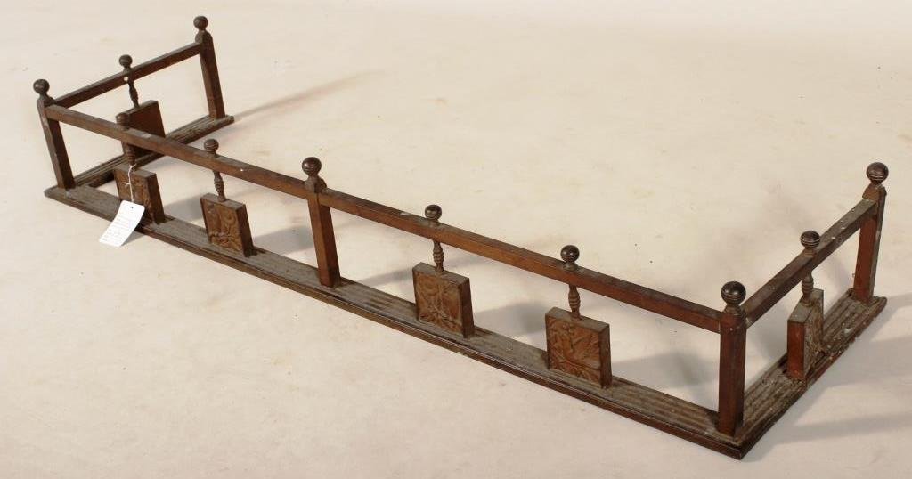 Brass Arts & Crafts Fireplace Fender (1 of 2)