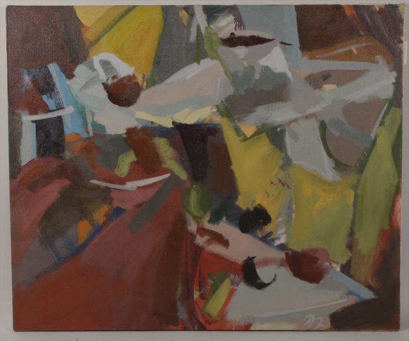 2 Double-Sided Abstract Oils, c. 1965, one signed (1 of 5)