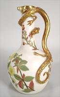 Royal Worcester Flagon, 19th C., with gilt Lizard (1 of 6)