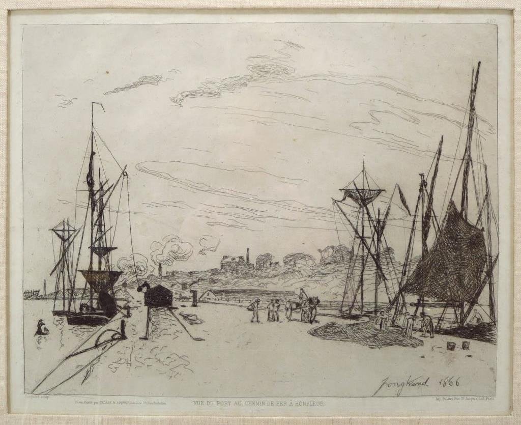 Johan Barthold-Jongkind, "Vue du Port au Chemin de (1 of 6)