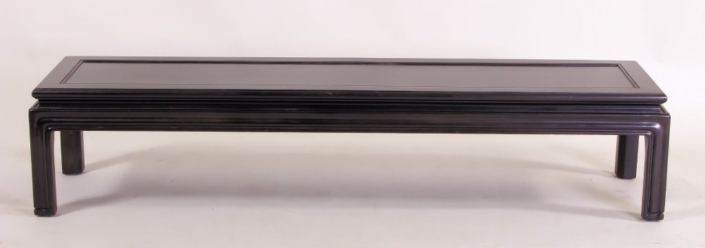 Asian Style Black Lacquer Low Table, mid 20th C. (1 of 4)