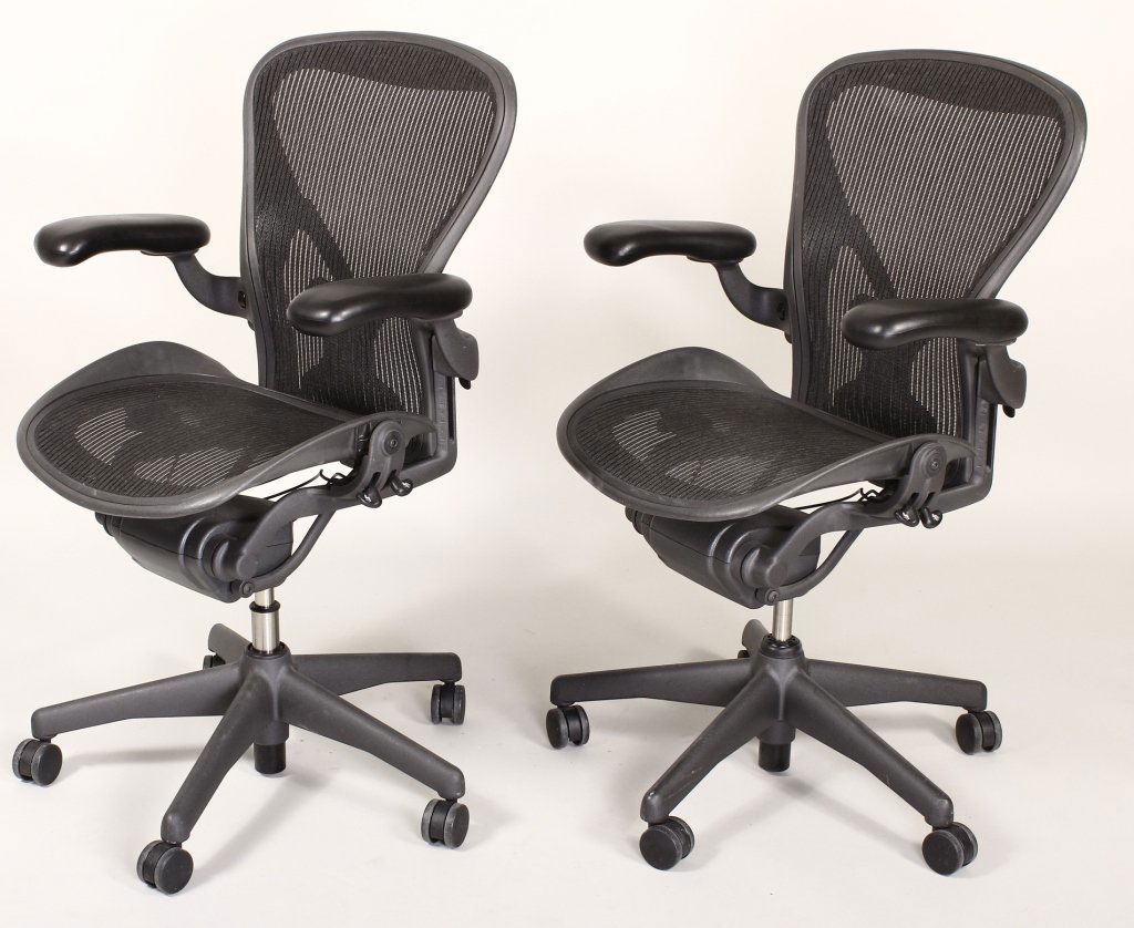 Two Herman Miller Aeron Desk Chairs, c. 1990 (1 of 5)