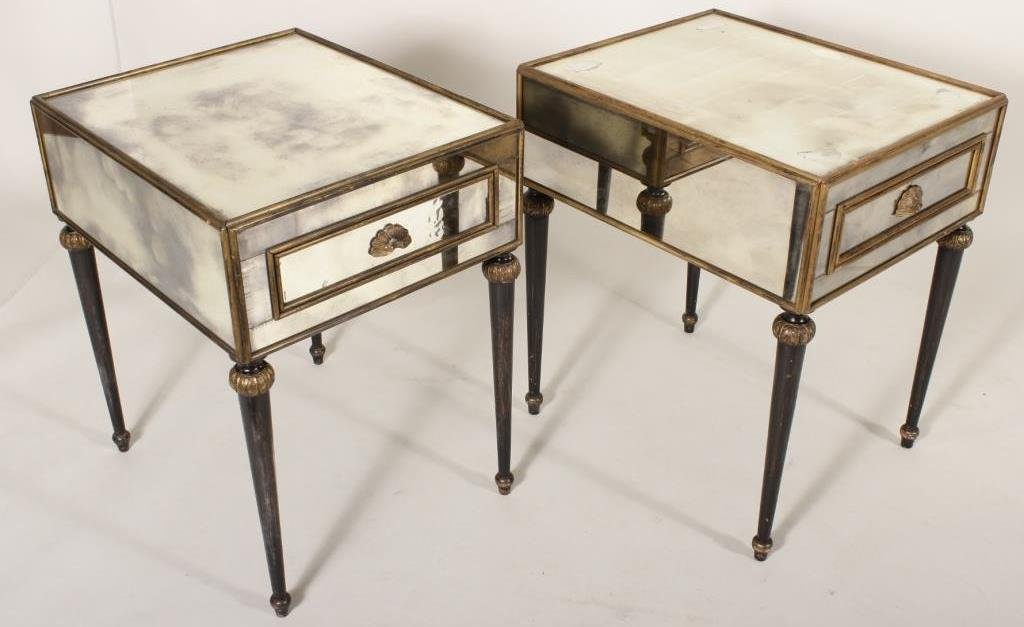 Pair of Mirrored Side Tables (1 of 3)