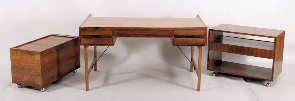 Midcentury Desk, Side Cabinet and a File Drawer (1 of 6)