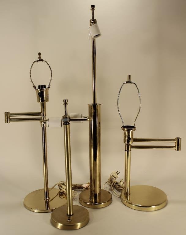Four Brass Midcentury Table Lamps (1 of 3)