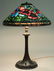 Tiffany Bronze & Leaded Glass 'Poppy' Lamp, 20th C