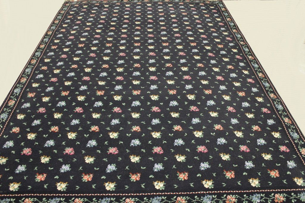 Stark Wool Floral Carpet, 20th (1 of 6)