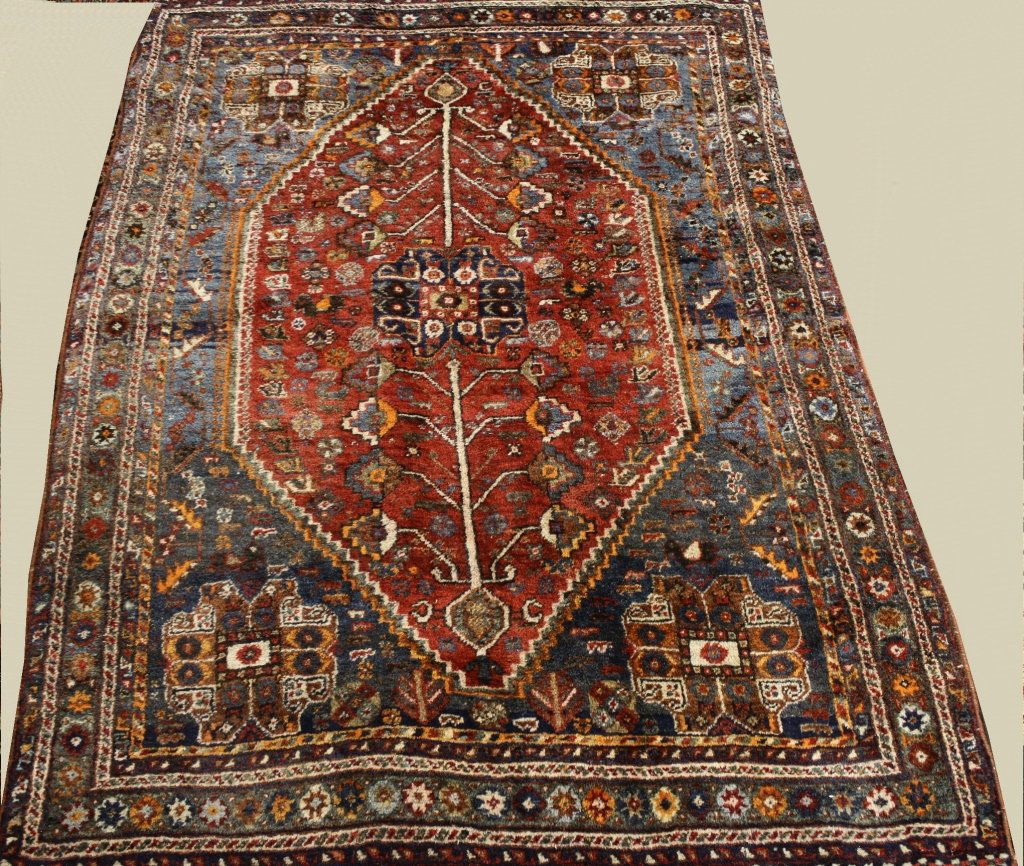 Shiraz Wool Rug,L 19th-E 20th C. (1 of 6)