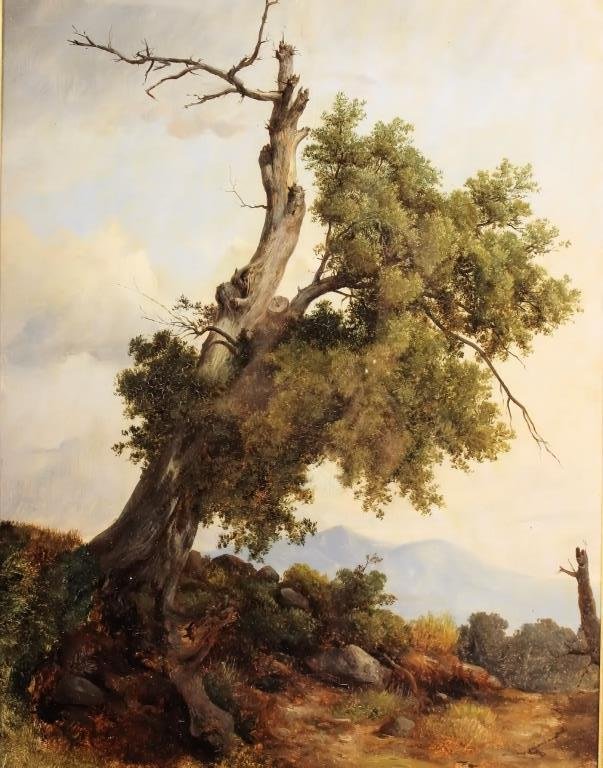Attrib.Friedrich Gauermann, Au., E.19th C.Tree,o/p (1 of 6)