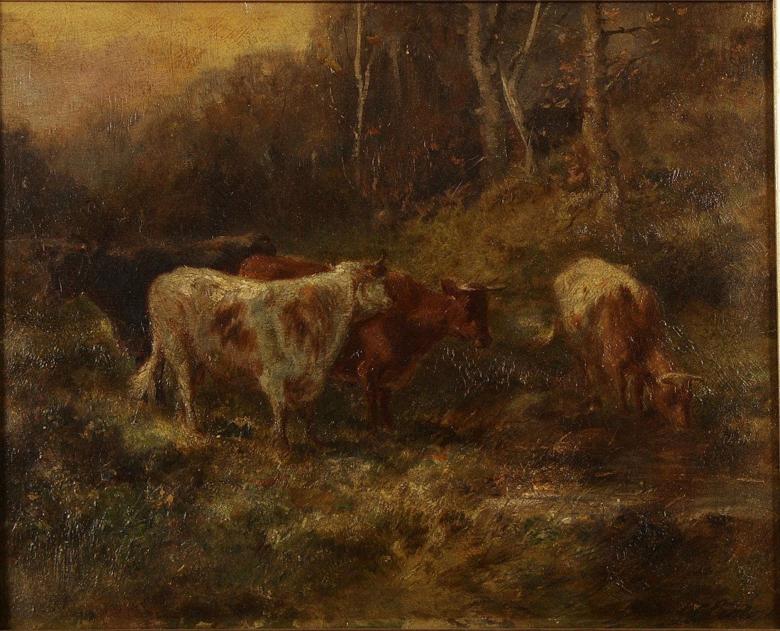 Henry Hillier Parker,UK,1858-1930, Cows, O/P (1 of 7)