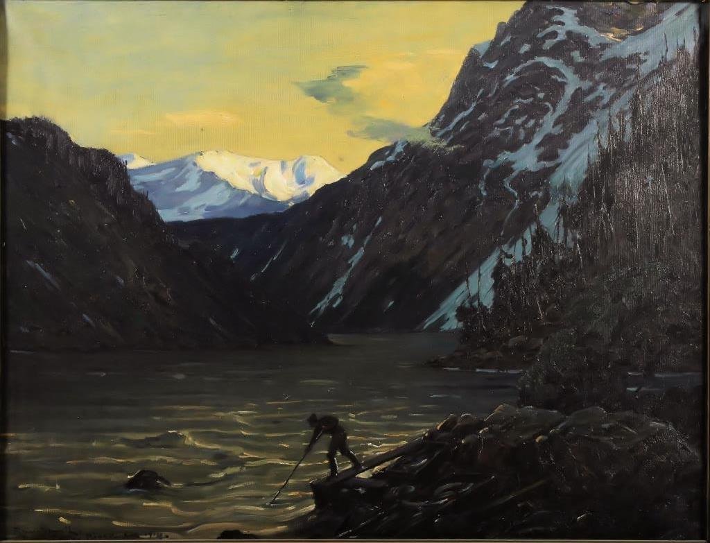 Rob't Sewell, Alaska 1914, Skiff on the Rocks, O/C (1 of 7)