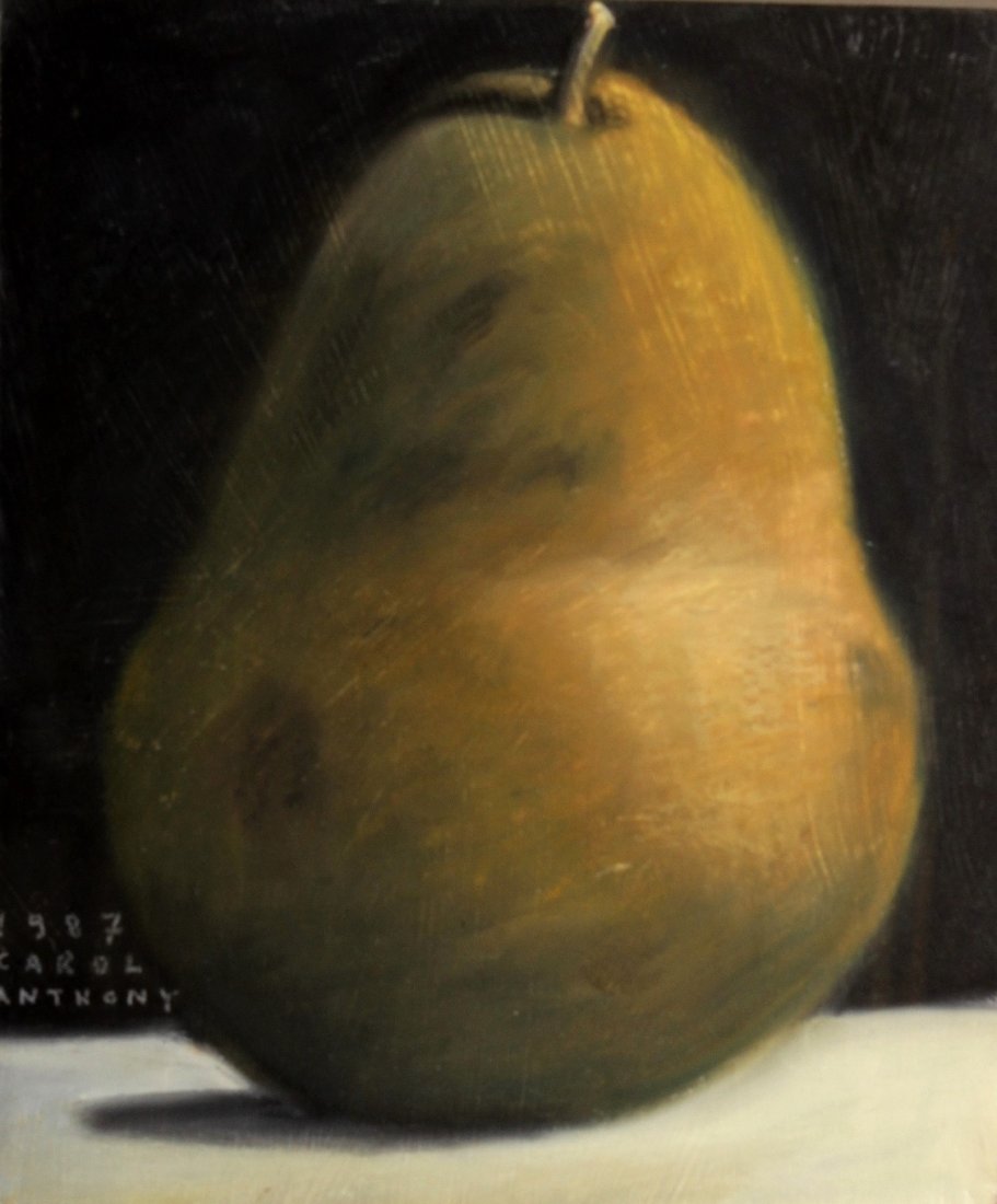 Carol Anthony, American b.1943,"Pear" Oil on Panel (1 of 5)