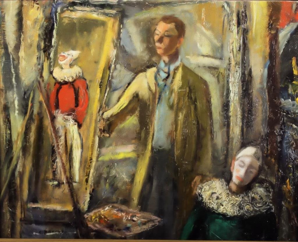 Samuel Brecher, O/B, "Joe", Artist at Work (1 of 8)