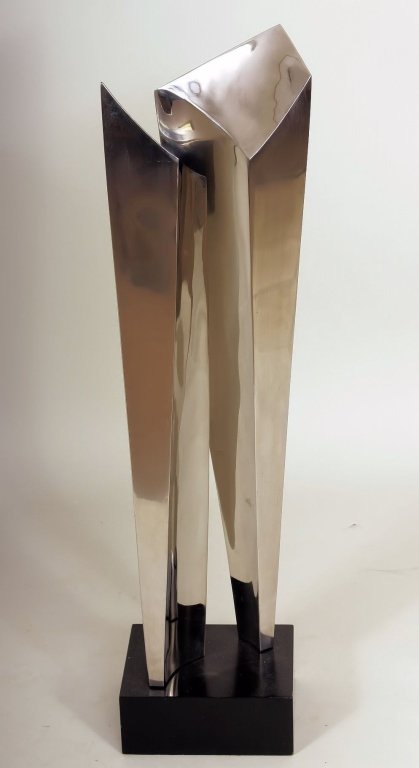 Midcentury Stainless Steel Abstract Sculpture (1 of 6)