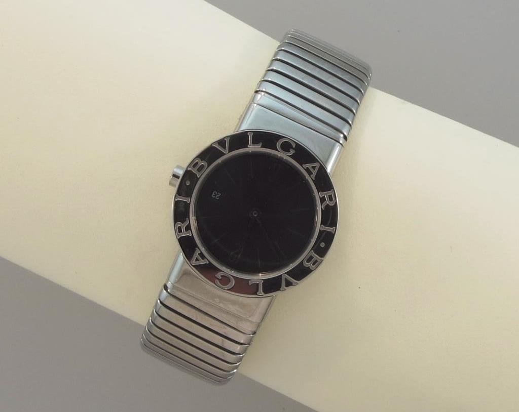 Bulgari Stainless Tubogaz Stretchy Wristwatch (1 of 5)