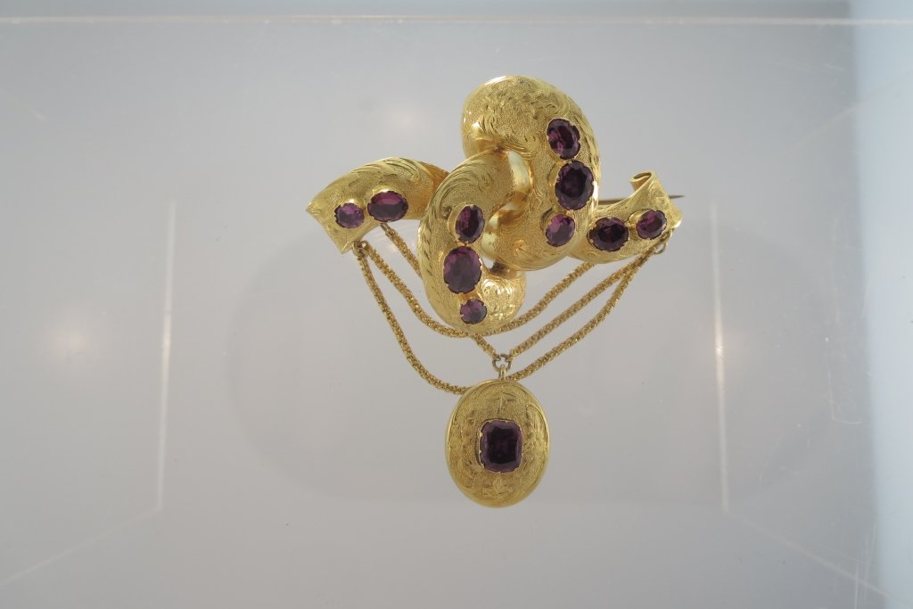 14K Gold and Amethyst Brooch, c. 1870 (1 of 5)