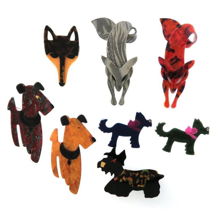 Eight Lea Stein Brooches , Late 20th century (1 of 6)