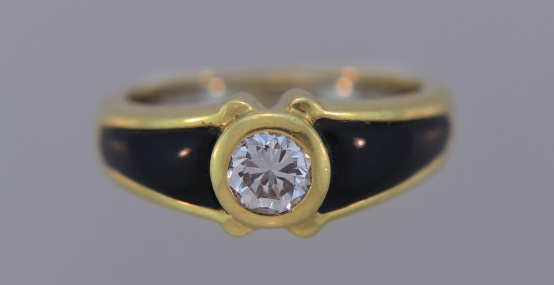 Fred Joalliers Onyx and Diamond Ring, c. 1970 (1 of 5)