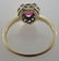 Yellow Gold Burma Ruby & Diamond Cluster Ring - 3
