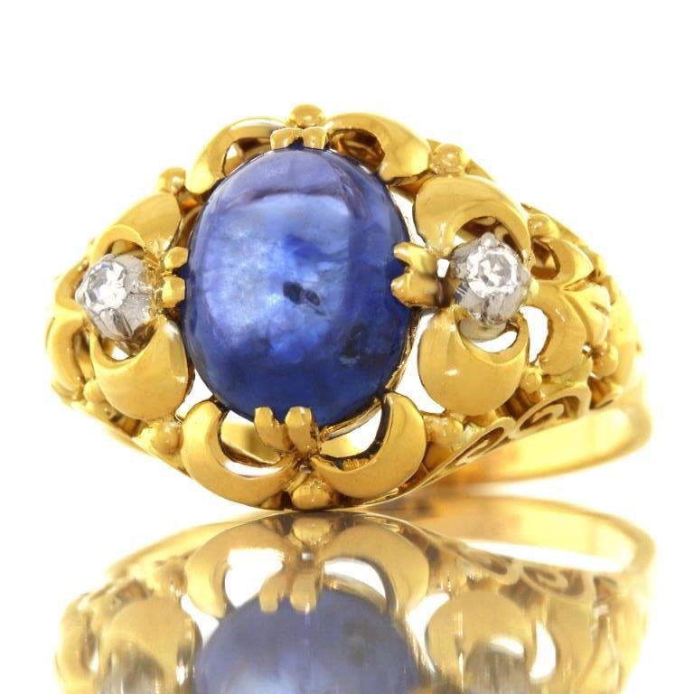 3.15ct Sapphire Diamond Ring, 18k (1 of 6)