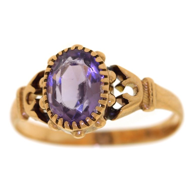 Victorian Amethyst Ring 14k, 19th century (1 of 3)
