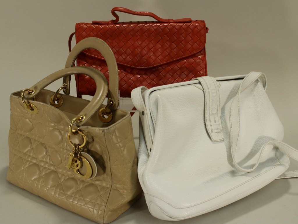 3 Italian Leather Purses,Dior,Fendi,Bottega Veneta (1 of 4)